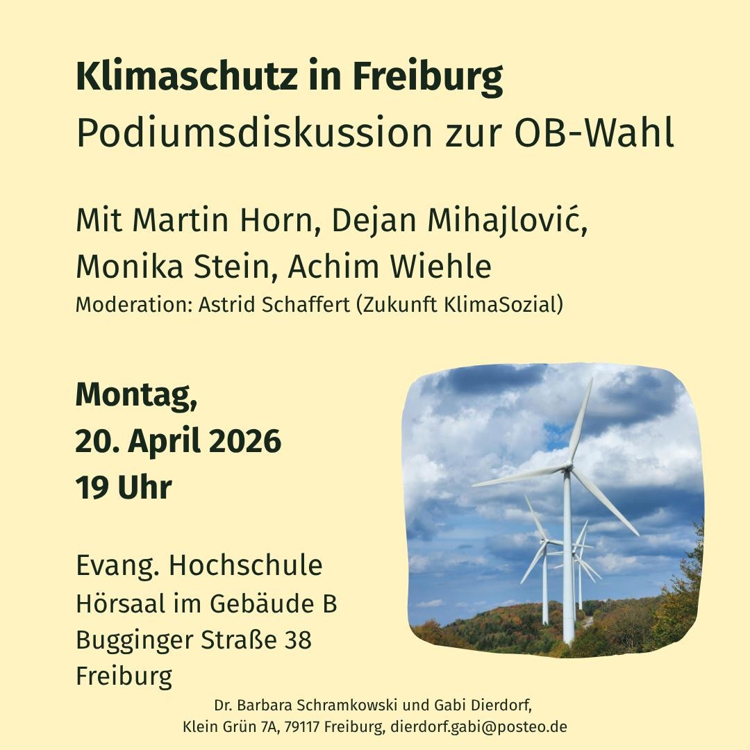 Podium zur OB-Wahl am 20.4.26